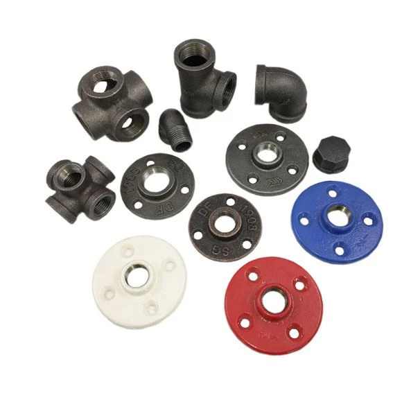 Black Malleable Iron Threaded 2 Inch Industrial Pipe Floor Flanges